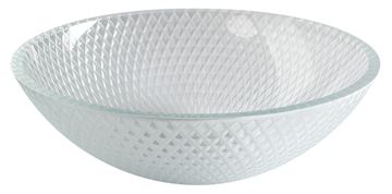 SAPHO BEAUTY umyvadlová mísa Puketa 42 cm, bez přepadu, sklo, čirá gravírovaná TY165 Obrázek - fotka