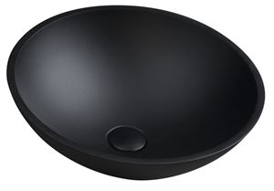 SAPHO BEAUTY umyvadlová mísa Telica 42 cm, bez přepadu, sklo, matná černá