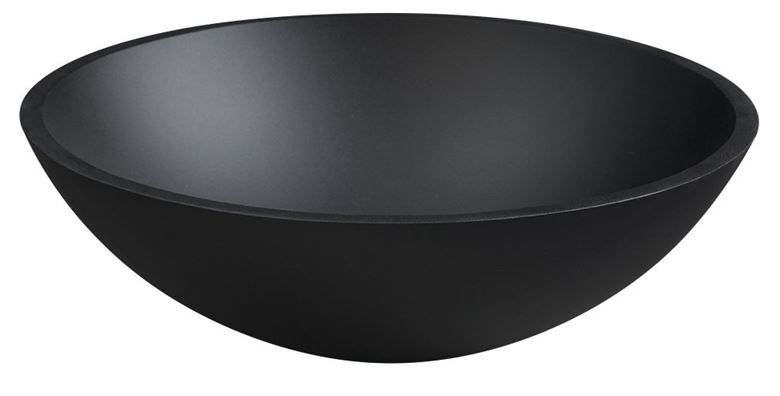 SAPHO BEAUTY umyvadlová mísa Telica 42 cm, bez přepadu, sklo, matná černá TY181B Obrázek - fotka