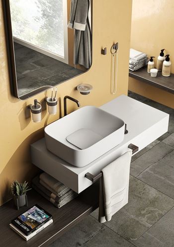 GEDY PIRENEI mýdlenka, nástěnná, sklo, gun metal PI1181 Obrázek - fotka