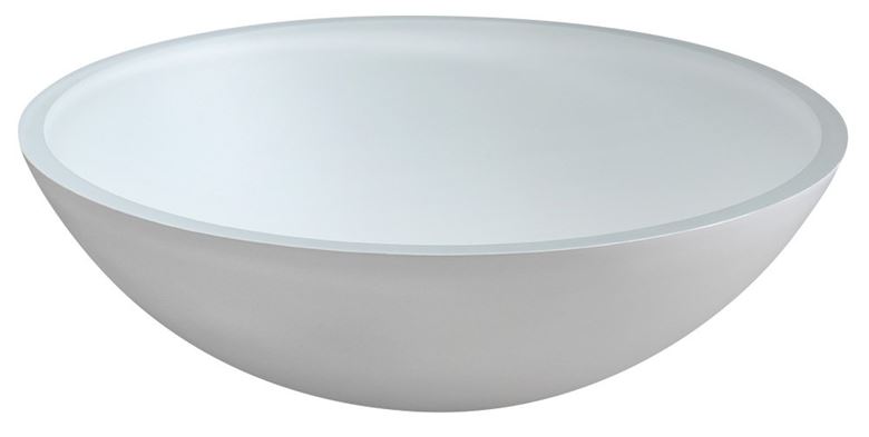 SAPHO BEAUTY umyvadlová mísa Telica 42 cm, bez přepadu, sklo, matná bílá TY181W Obrázek - fotka