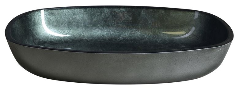 SAPHO BEAUTY umyvadlo na desku Kvaore 54 cm, bez přepadu, sklo, černá TY220 Obrázek - fotka