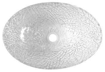 SAPHO BEAUTY umyvadlová mísa Purus 50 cm, bez přepadu, sklo, čirá gravírovaná TY305CL Obrázek - fotka