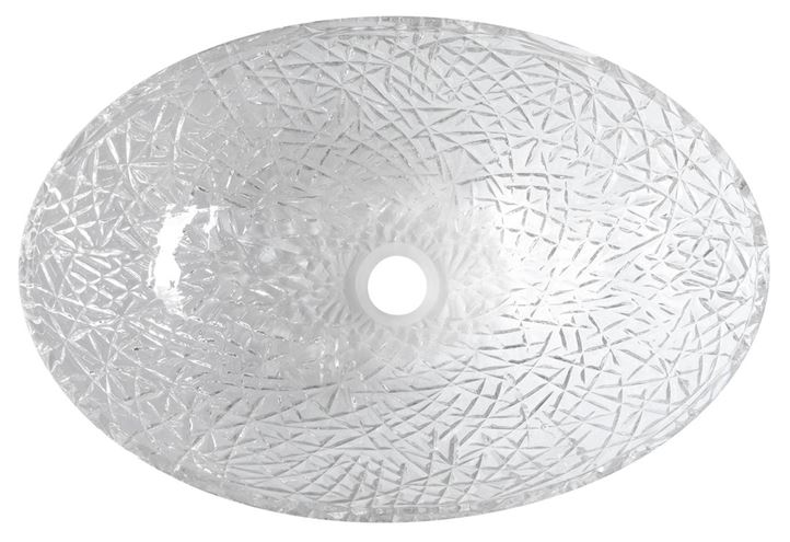 SAPHO BEAUTY umyvadlová mísa Purus 50 cm, bez přepadu, sklo, čirá gravírovaná TY305CL Obrázek - fotka
