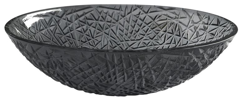 SAPHO BEAUTY umyvadlová mísa Purus 50 cm, bez přepadu, sklo, černá gravírovaná TY305SG Obrázek - fotka