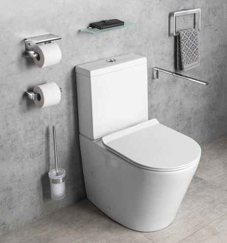 GEDY PIRENEI WC štětka, nástěnná, sklo, chrom PI330313 Obrázek - fotka