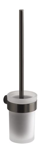 GEDY PIRENEI WC štětka, nástěnná, sklo, gun metal PI330381 Obrázek - Hlavní obrázek