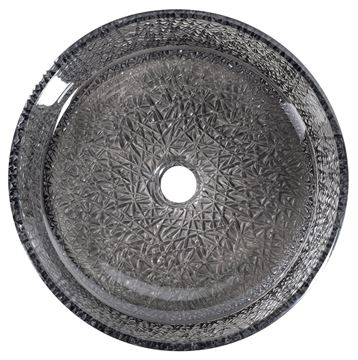 SAPHO BEAUTY umyvadlová mísa Ersel 40 cm, bez přepadu, sklo, černá gravírovaná TY323B Obrázek - fotka
