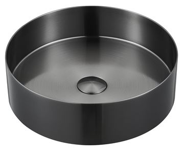 SAPHO AURUM umyvadlová mísa 38 cm, bez přepadu, nerez, gun metal