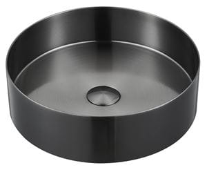 SAPHO AURUM umyvadlová mísa 38 cm, bez přepadu, nerez, gun metal