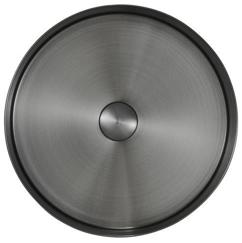 SAPHO AURUM umyvadlová mísa 38 cm, bez přepadu, nerez, gun metal AU101 Obrázek - fotka