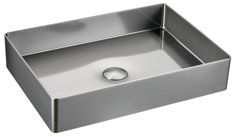 SAPHO AURUM umyvadlo na desku 50 cm, bez přepadu, matná nerez AU403 Obrázek - Hlavní obrázek