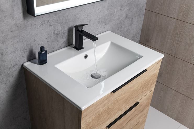 SAPHO CUBEMIX umyvadlová stojánková baterie, matná černá CM002B Obrázek - fotka