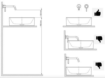 SAPHO CUBEMIX umyvadlová podomítková baterie, s tělesem, matné zlato CM008GB Obrázek - fotka