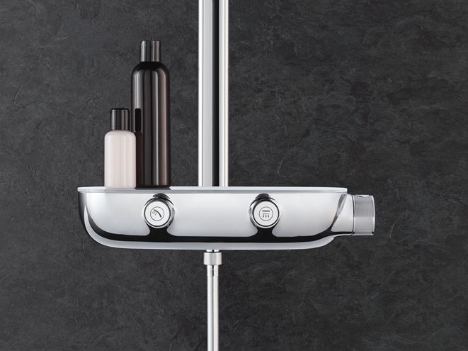 GROHE RAINSHOWER SYSTEM SMARTCONTROL MONO 360 sprchový set s termostatickou baterií, horní sprcha, ruční sprcha se 4 proudy, tyč, hadice, chrom 26361000 Obrázek - fotka