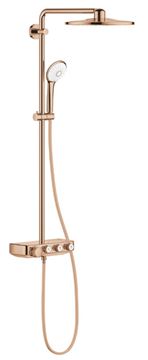 GROHE EUPHORIA SMARTCONTROL SYSTEM 310 DUO sprchový set s termostatickou baterií, horní sprcha, ruční sprcha se 3 proudy, tyč, hadice, warm sunset