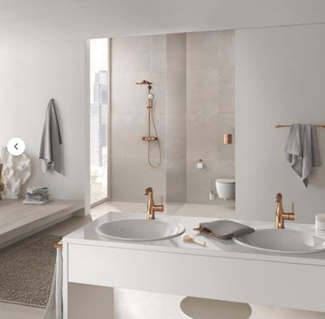 GROHE EUPHORIA SMARTCONTROL SYSTEM 310 DUO sprchový set s termostatickou baterií, horní sprcha, ruční sprcha se 3 proudy, tyč, hadice, warm sunset 26507DA0 Obrázek - fotka