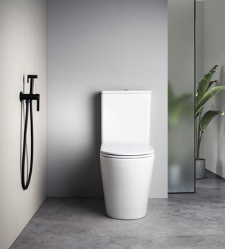 SAPHO ICONIC bidetová podomítková baterie, se sprškou, s tělesem, matná černá AF040B Obrázek - fotka
