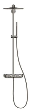 GROHE EUPHORIA SMARTCONTROL SYSTEM 310 CUBE DUO sprchový set s termostatickou baterií, horní sprcha se 2 proudy, ruční sprcha, tyč, hadice, hard graphite 26508A00 Obrázek - fotka