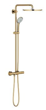 GROHE EUPHORIA SYSTEM 310 sprchový set s termostatickou baterií, horní sprcha, ruční sprcha se 3 proudy, tyč, hadice, cool sunrise