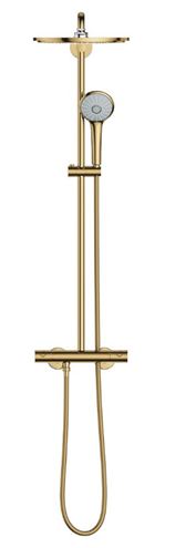 GROHE EUPHORIA SYSTEM 310 sprchový set s termostatickou baterií, horní sprcha, ruční sprcha se 3 proudy, tyč, hadice, cool sunrise 26075GL0 Obrázek - fotka