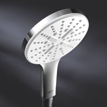 GROHE RAINSHOWER SMARTACTIVE 310 sprchový set s termostatickou baterií, horní sprcha, ruční sprcha se 3 proudy, tyč, hadice, měsíční bílá/chrom  26647LS0 Obrázek - fotka