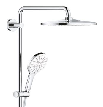 GROHE RAINSHOWER SMARTACTIVE 310 sprchový set s termostatickou baterií, horní sprcha, ruční sprcha se 3 proudy, tyč, hadice, měsíční bílá/chrom  26647LS0 Obrázek - fotka