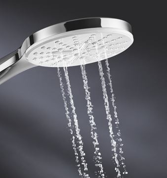 GROHE RAINSHOWER SMARTACTIVE 310 sprchový set s termostatickou baterií, horní sprcha, ruční sprcha se 3 proudy, tyč, hadice, měsíční bílá/chrom  26647LS0 Obrázek - fotka