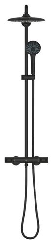 GROHE EUPHORIA SYSTEM 260 sprchový set s termostatickou baterií, horní sprcha, ruční sprcha se 3 proudy, tyč, hadice, Water Saving, phantom black 27615KF2 Obrázek - fotka