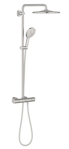 GROHE RAINSHOWER SMARTACTIVE 310 sprchový set s termostatickou baterií, horní sprcha, ruční sprcha se 3 proudy, tyč, hadice, Water Saving, supersteel 26836DC0 Obrázek - Hlavní obrázek