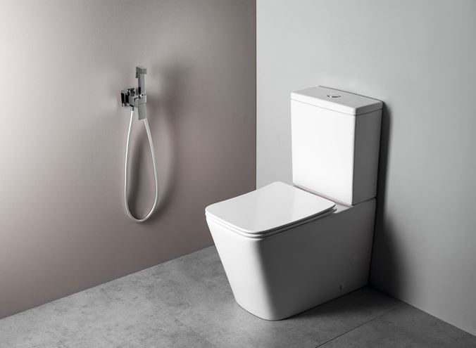 SAPHO CUBEMIX bidetová podomítková baterie, se sprškou, s tělesem, chrom CM040 Obrázek - fotka