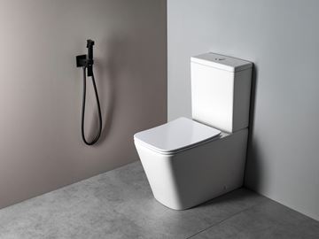 SAPHO CUBEMIX bidetová podomítková baterie, se sprškou, s tělesem, matná černá CM040B Obrázek - fotka