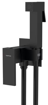 SAPHO CUBEMIX bidetová podomítková baterie, se sprškou, s tělesem, matná černá