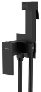 SAPHO CUBEMIX bidetová podomítková baterie, se sprškou, s tělesem, matná černá