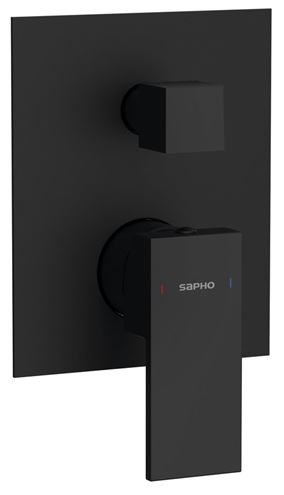 SAPHO CUBEMIX podomítková baterie, pro 2 spotřebiče, s tělesem, matná černá CM042B Obrázek - Hlavní obrázek