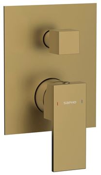 SAPHO CUBEMIX podomítková baterie, pro 2 spotřebiče, s tělesem, PVD, matné zlato