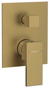 SAPHO CUBEMIX podomítková baterie, pro 2 spotřebiče, s tělesem, PVD, matné zlato