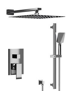 SAPHO CUBEMIX sprchový set s podomítkovou baterií, horní sprcha, ruční sprcha, tyč, hadice, chrom