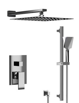SAPHO CUBEMIX sprchový set s podomítkovou baterií, horní sprcha, ruční sprcha, tyč, hadice, chrom