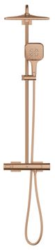 GROHE RAINSHOWER SMARTACTIVE 310 CUBE sprchový set s termostatickou baterií, horní sprcha, ruční sprcha se 3 proudy, tyč, hadice, Water Saving, kartáčovaný warm sunset 26837DL0 Obrázek - fotka