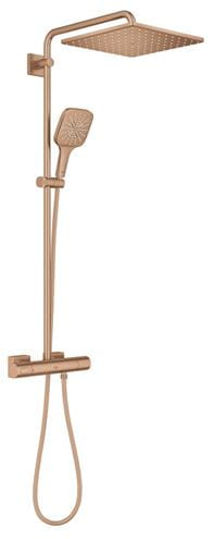 GROHE RAINSHOWER SMARTACTIVE 310 CUBE sprchový set s termostatickou baterií, horní sprcha, ruční sprcha se 3 proudy, tyč, hadice, Water Saving, kartáčovaný warm sunset 26837DL0 Obrázek - Hlavní obrázek