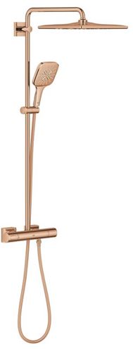 GROHE RAINSHOWER SMARTACTIVE 310 CUBE sprchový set s termostatickou baterií, horní sprcha, ruční sprcha se 3 proudy, tyč, hadice, Water Saving, warm sunset 26837DA0 Obrázek - Hlavní obrázek