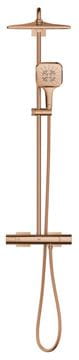 GROHE RAINSHOWER SMARTACTIVE 310 CUBE sprchový set s termostatickou baterií, horní sprcha, ruční sprcha se 3 proudy, tyč, hadice, Water Saving, warm sunset 26837DA0 Obrázek - fotka