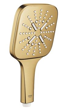 GROHE RAINSHOWER SMARTACTIVE 310 CUBE sprchový set s termostatickou baterií, horní sprcha, ruční sprcha se 3 proudy, tyč, hadice, Water Saving, kartáčovaný cool sunrise 26837GN0 Obrázek - fotka