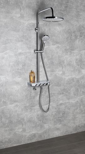 AQUALINE FARRAO vanová baterie, s horní a ruční sprchou s 5 proudy, chrom SL450 Obrázek - fotka