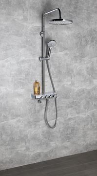 AQUALINE FARRAO vanová baterie, s horní a ruční sprchou s 5 proudy, chrom SL450 Obrázek - fotka