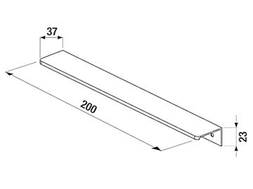 JIKA CUBE úchytka pro nábytek, chrom H4915841760001 Technický nákres