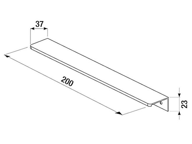 JIKA CUBE úchytka pro nábytek, chrom H4915841760001 Technický nákres