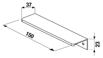 JIKA CUBE úchytka pro nábytek, chrom H4915831760001 Technický nákres