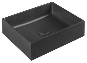 SAPHO FORMIGO umyvadlo na desku 47,5 cm, bez přepadu, beton, matný antracit